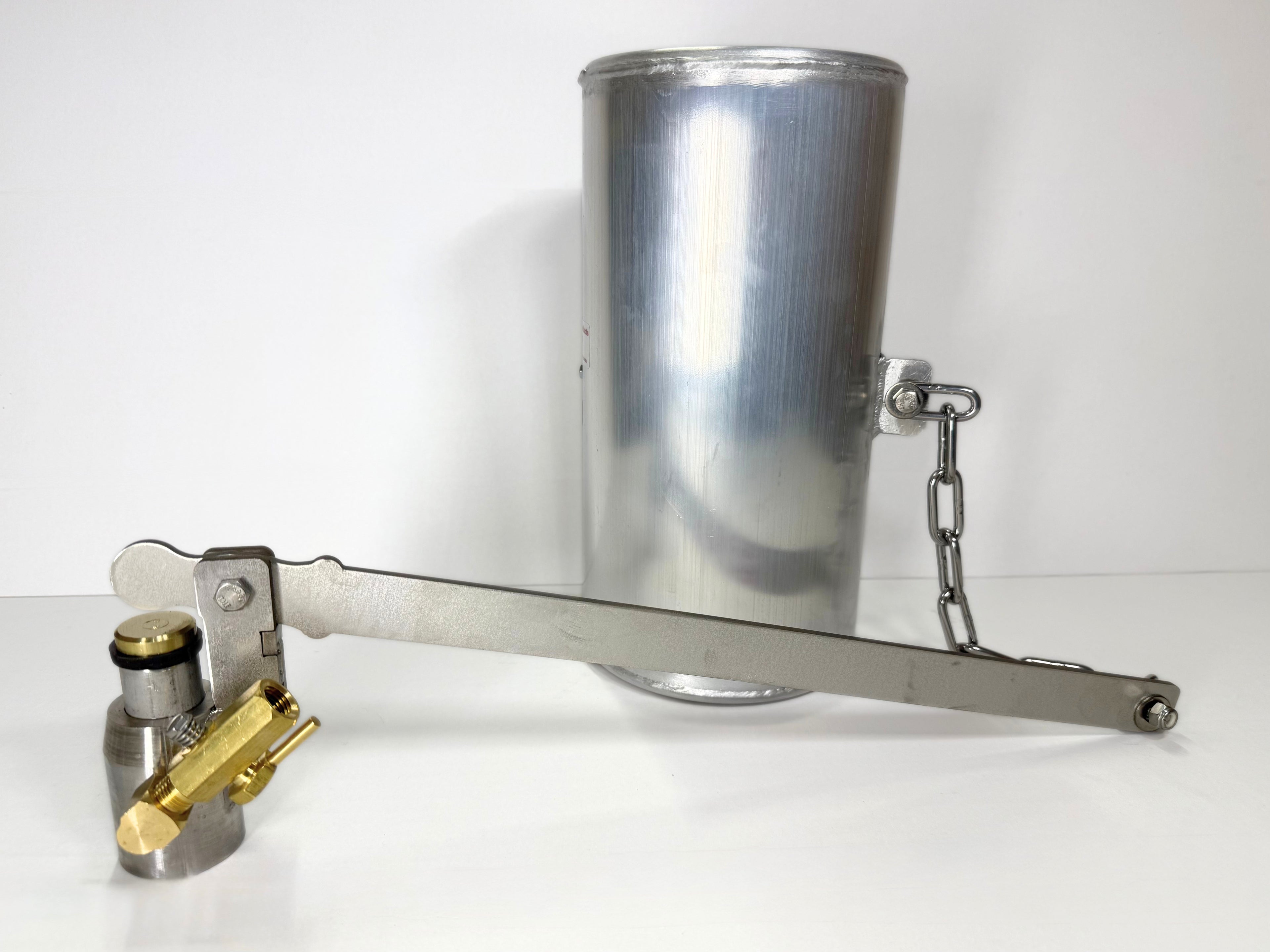 Watson Stainless Valve with Bleeder and 6" x 12" 6000 series Barrel Float with Stainless Chain