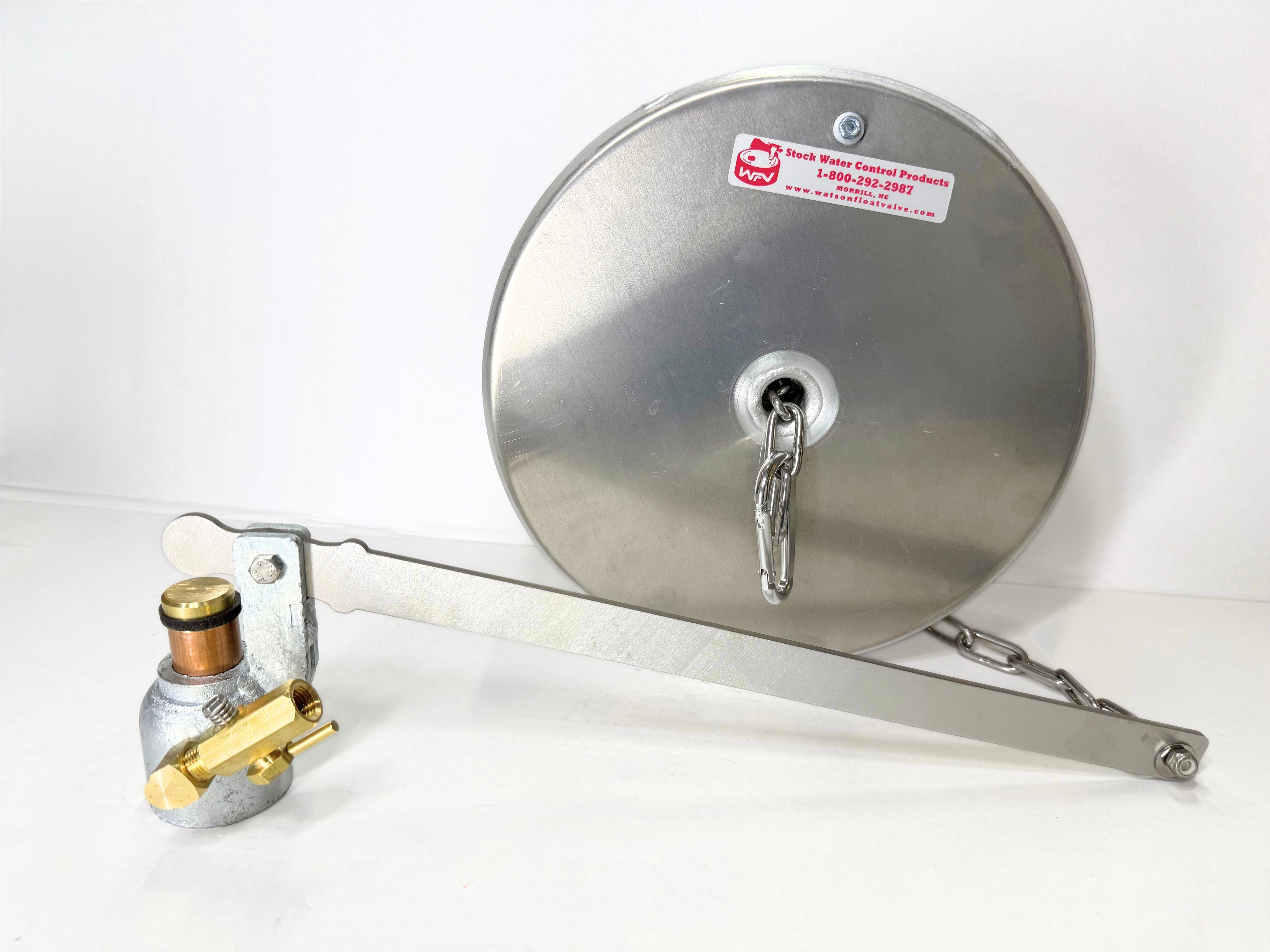 Watson Valve with Bleeder and 12" x 4" Pan Float with Stainless Steel Chain